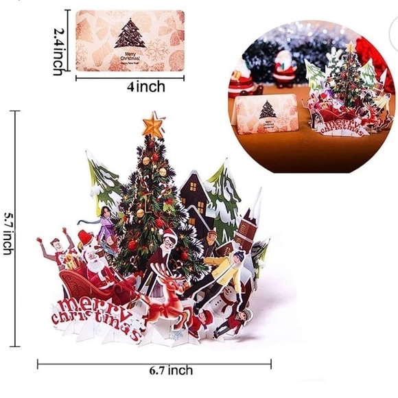 NWT 3D Pop Up Laser Cut Christmas Card Holiday - Picture 9 of 10